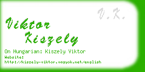 viktor kiszely business card